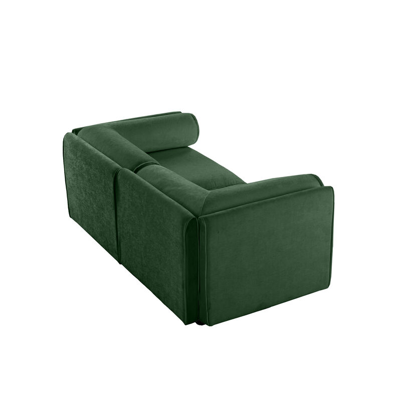 Merax Chenille 2-Seater Sofa with Storage Seat