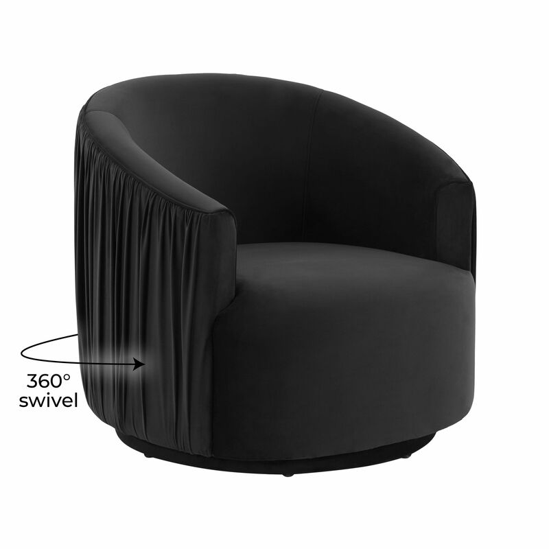 London Pleated Swivel Chair