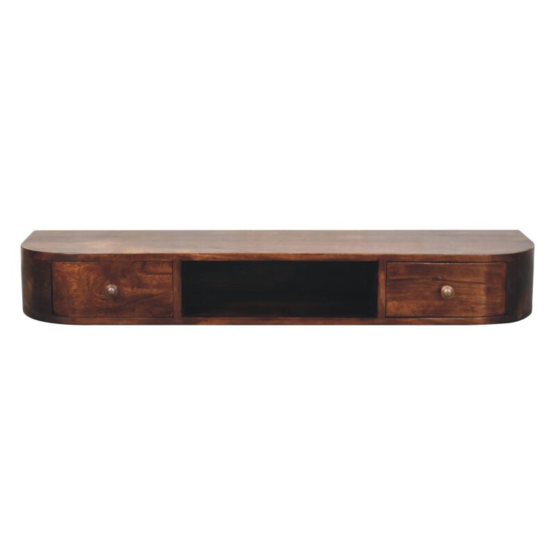 Artisan Furniture Solid Wood Lunar 2 Drawer Floating Console