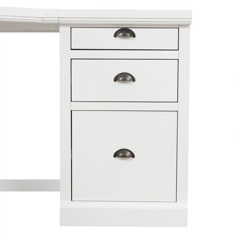 Merax Modern L Shaped Executive Desk Corner Writing Desk