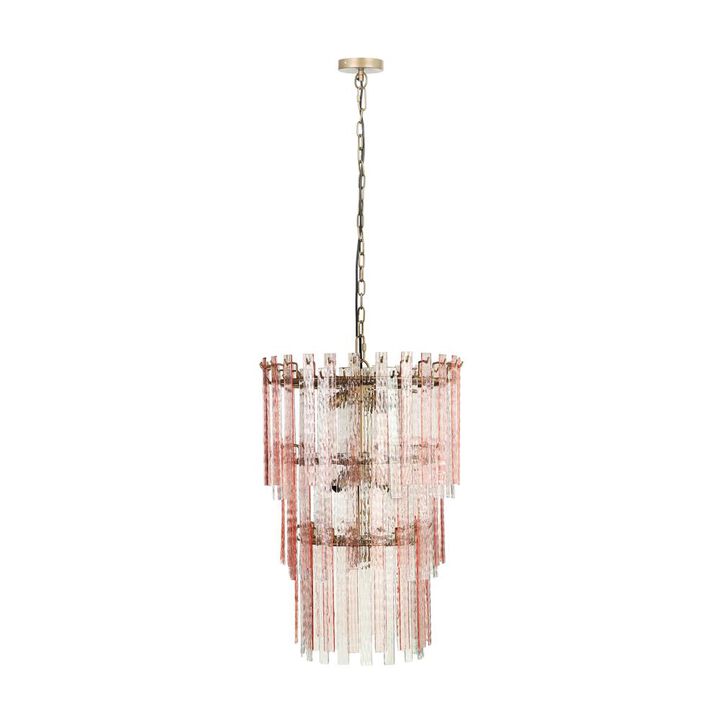 Belen Kox Elegant Pink Acrylic Chandelier, Belen Kox