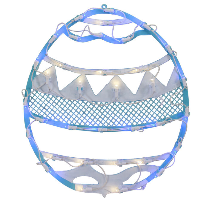 17" LED Lighted Blue Easter Egg Spring Window Silhouette Decoration