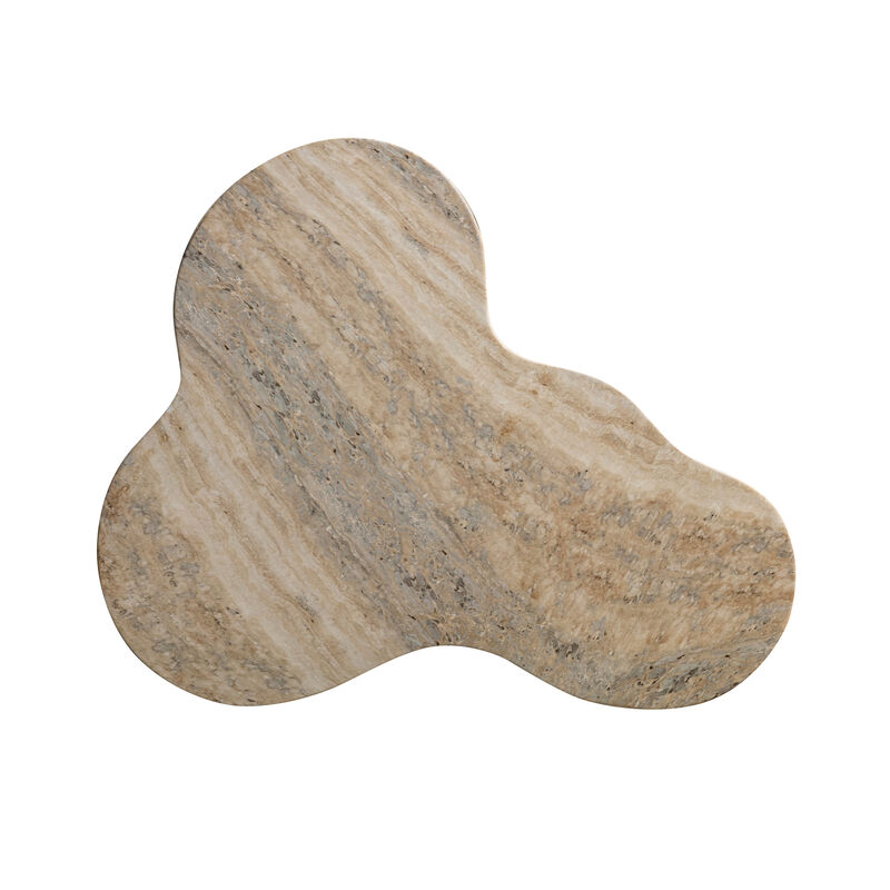 Slab Marble Short Side Table