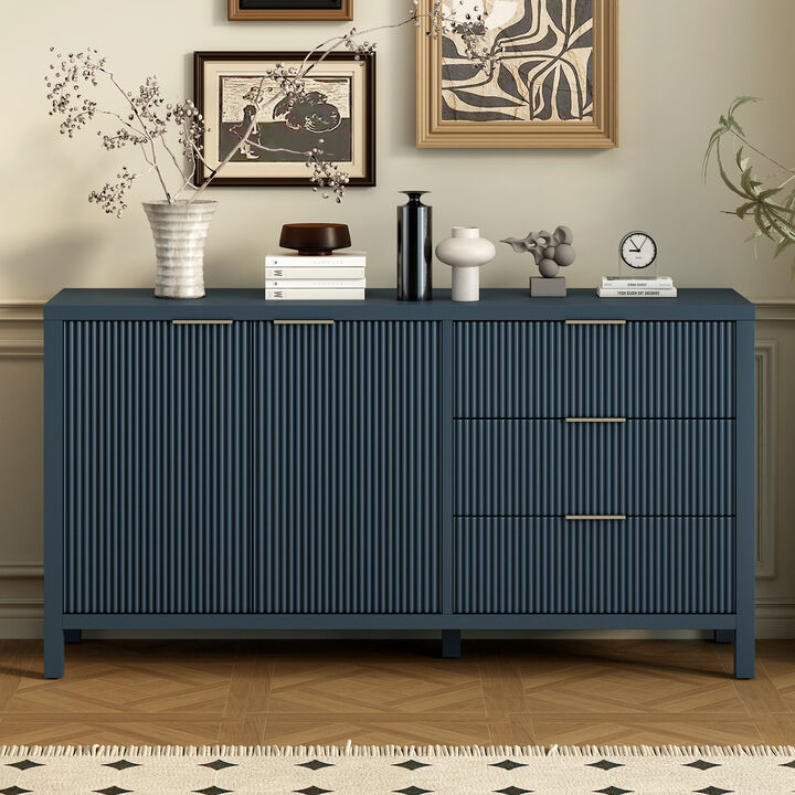 Merax Wave-Pattern Sideboard Storage Cabinet