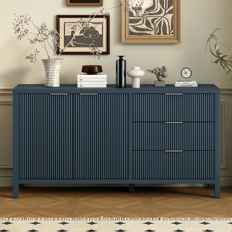 Merax Wave-Pattern Sideboard Storage Cabinet