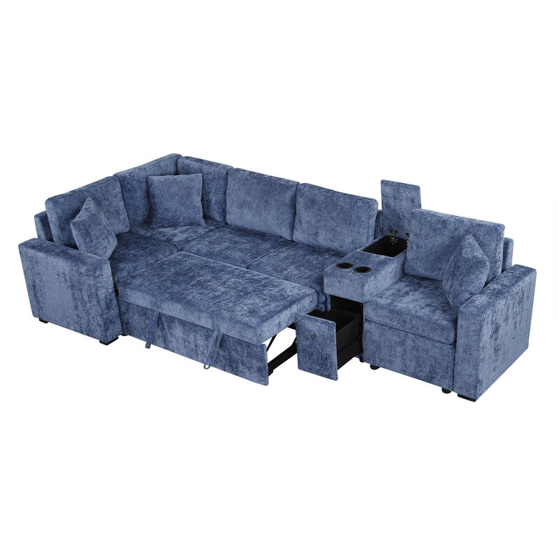 Merax L-shaped Convertible Sectional Sofa Sleeper