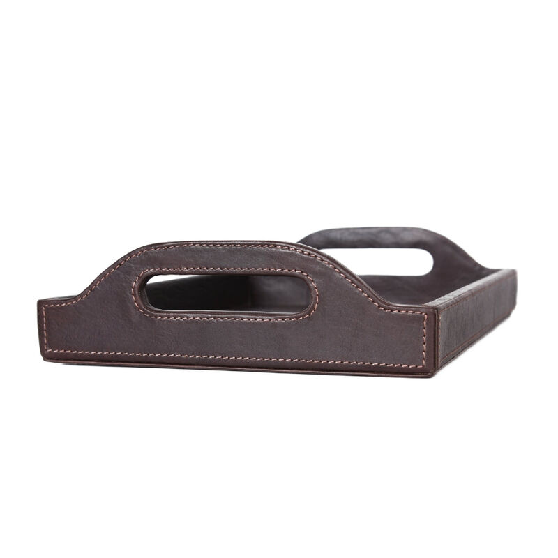 Ombra Leather Serving Tray - Brown