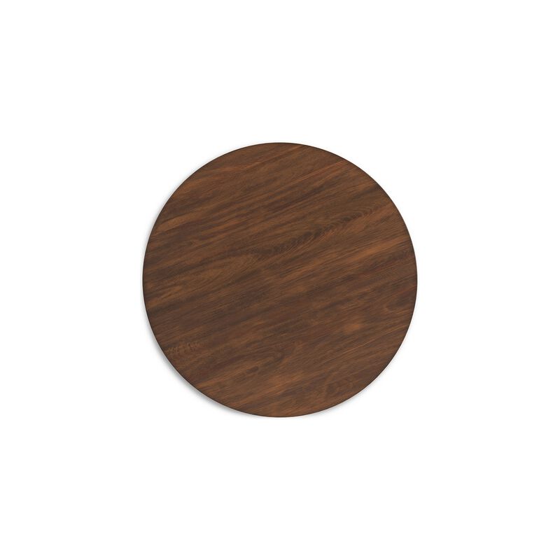 Jeyn Round Counter Table with Open Frame, 36 Inch Brown Mango Wood - Benzara