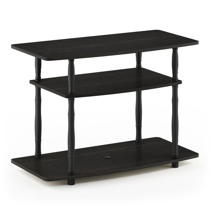 Furinno Furinno Turn-N-Tube No Tools 3-Tier TV Stands with Classic Tubes, Espresso/Black