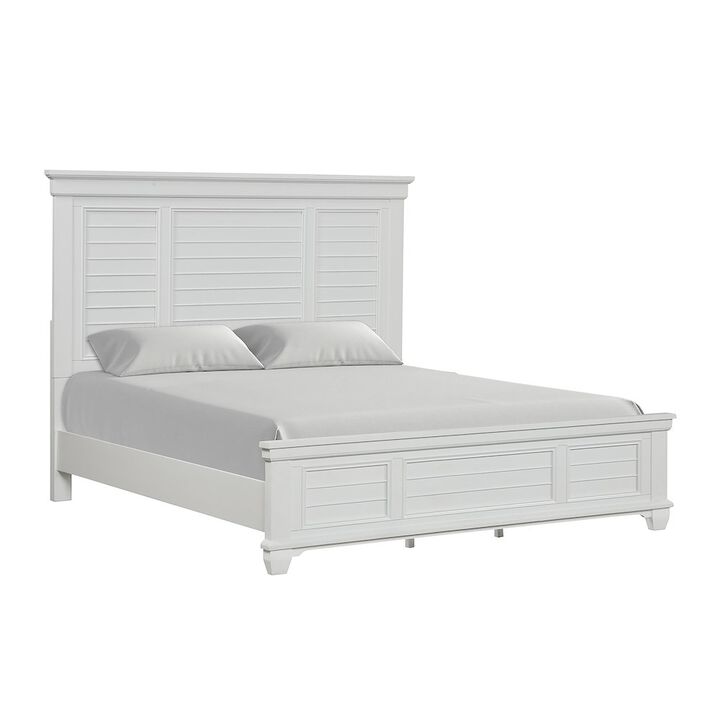New Classic Furniture Jamestown Wood California King Bed, White