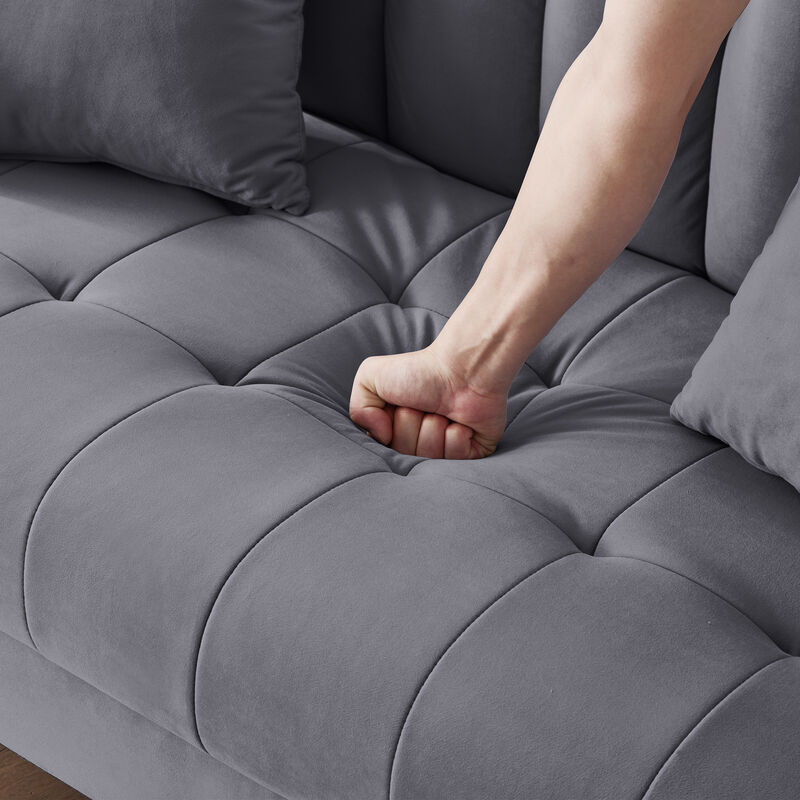 Merax Modern Velvet Loveseat Sofa Couch for Living Room