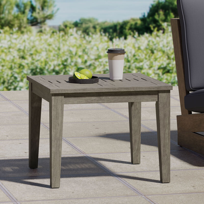 Merax Outdoor Wooden Side Table