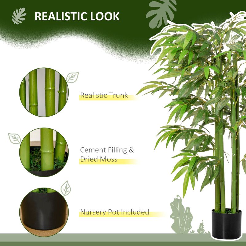 Zen Decor Element: 4.5ft Faux Bamboo Tree in Nursery Pot