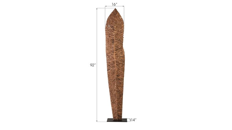 Extra Large Carved Leaf on Stand