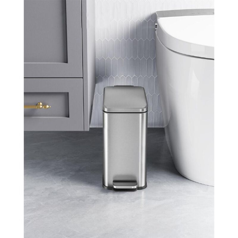 1.3 Gallon Small Trash Bin with Lid for Compact and Tidy Waste Management