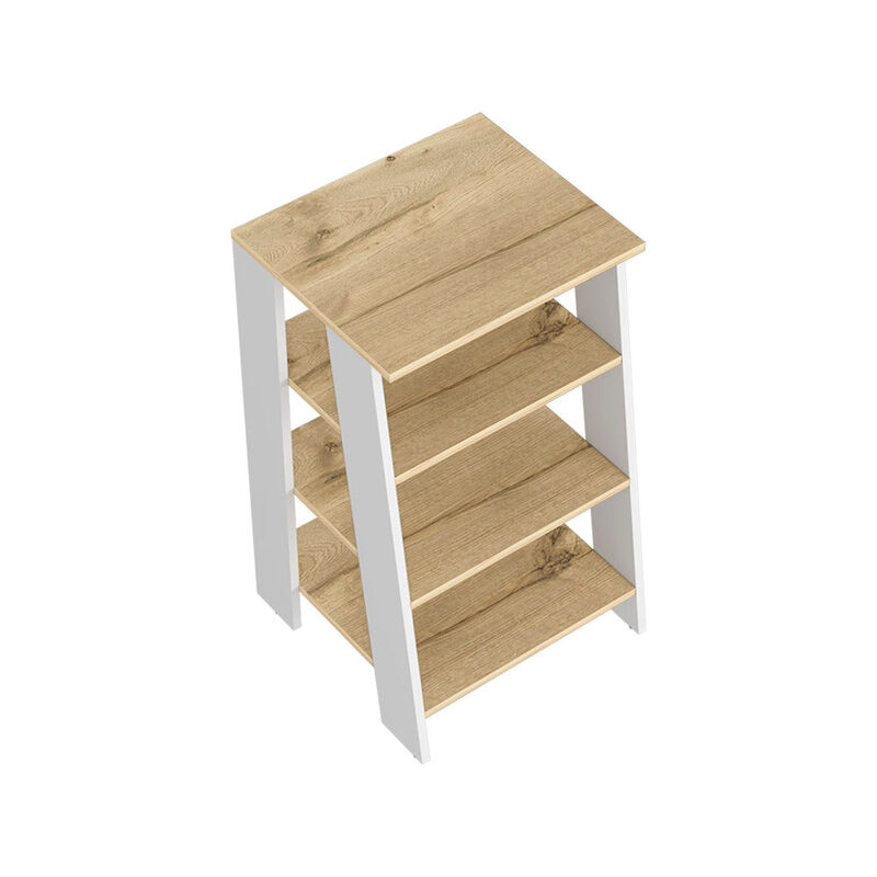 Linen Cabinet Jenne, Bathroom, Light Oak / White