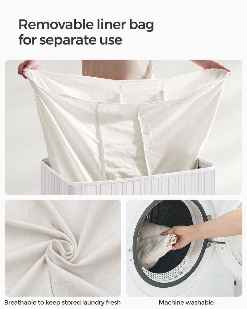 39.6-Gallon Laundry Hamper with Lid Large Capacity