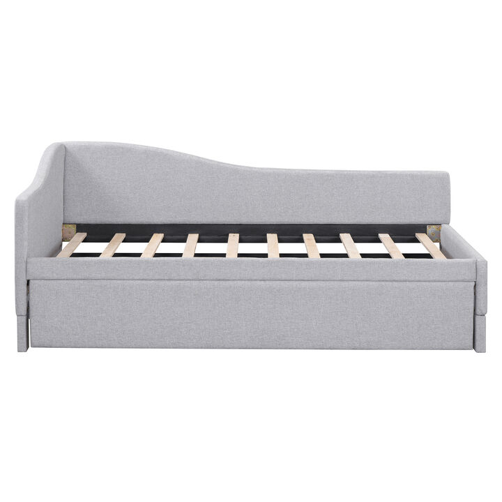Merax Upholstered L-Shaped Daybed with Pop Up Trundle