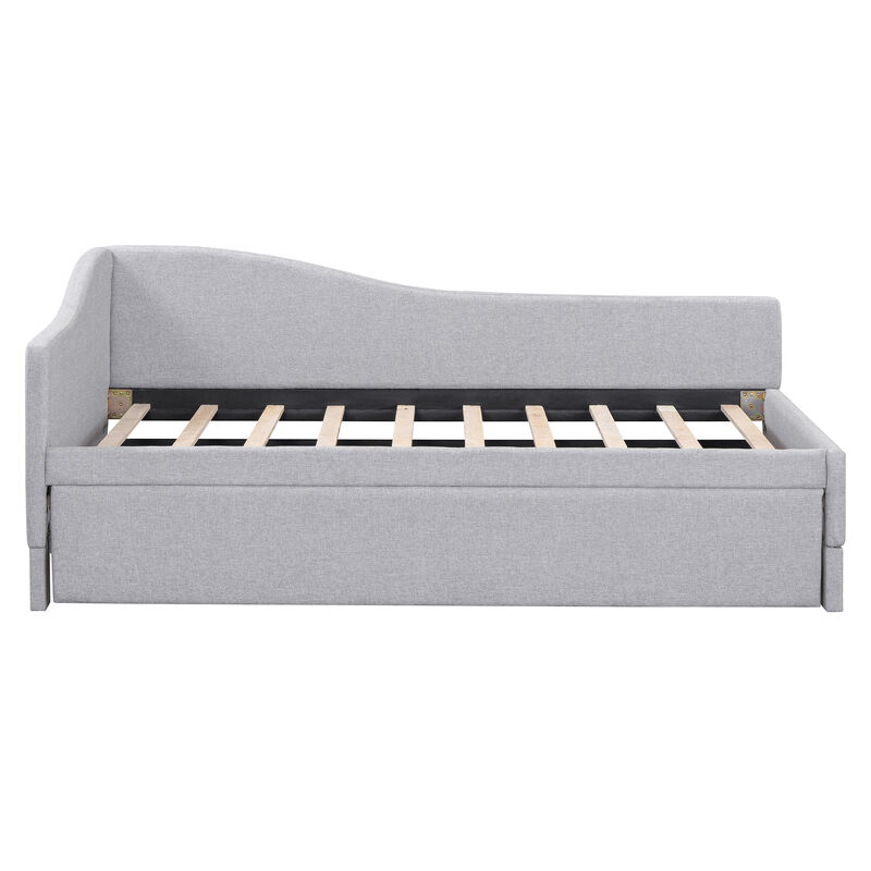 Merax Upholstered L-Shaped Daybed with Pop Up Trundle