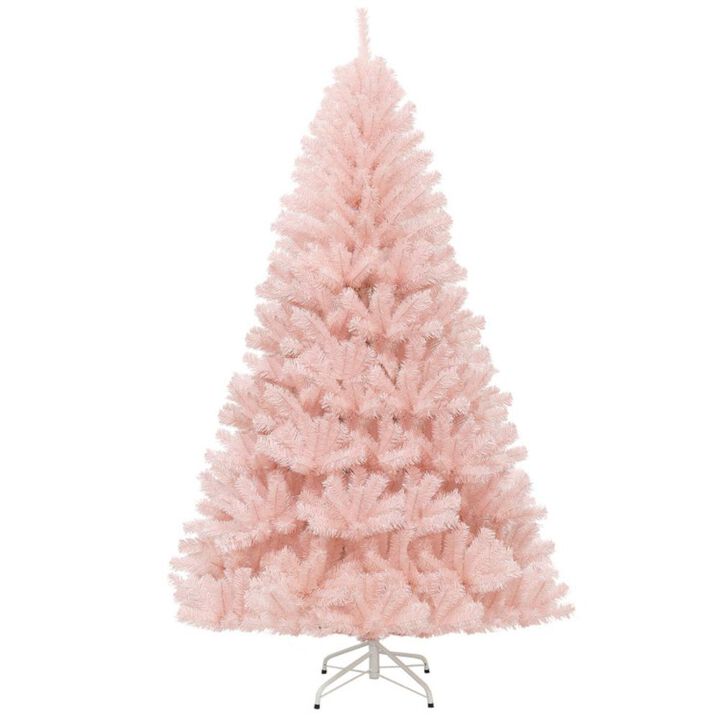 Hivvago 6/7 Feet Artificial Christmas Tree Hinged Full Fir Tree