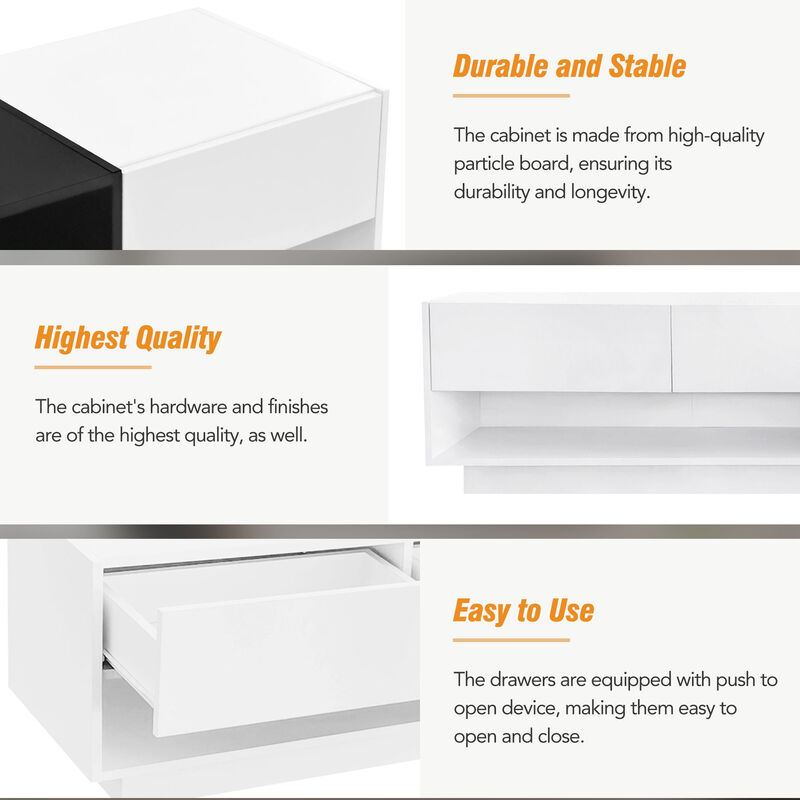 Merax Two-tone Media Console for TVs Up to 80''