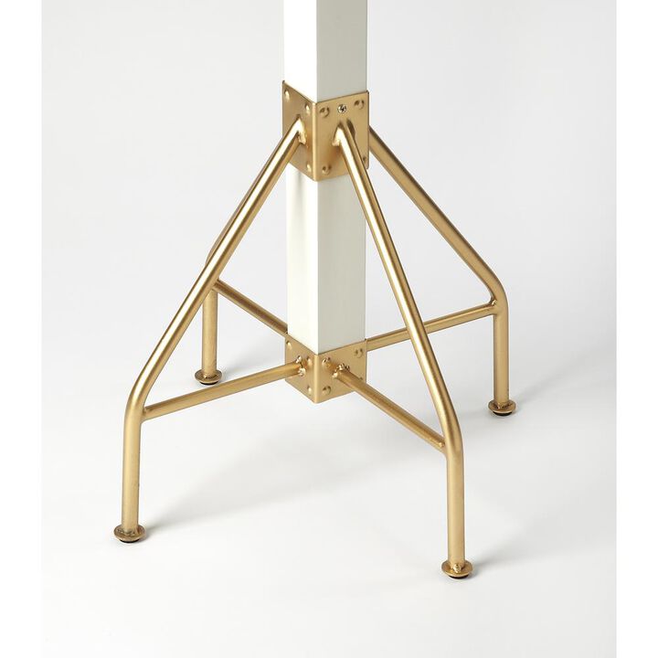 Elegant Rustic White and Gold Coat Rack, Belen Kox