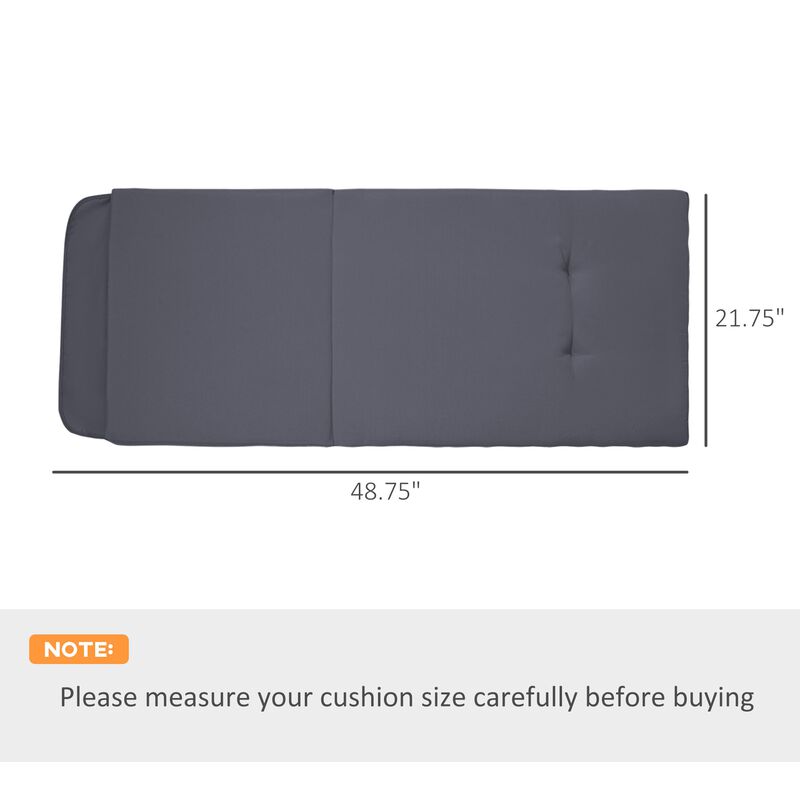 Dark Gray Swing Cushions: 48.75" Outdoor Replacement Set of 2