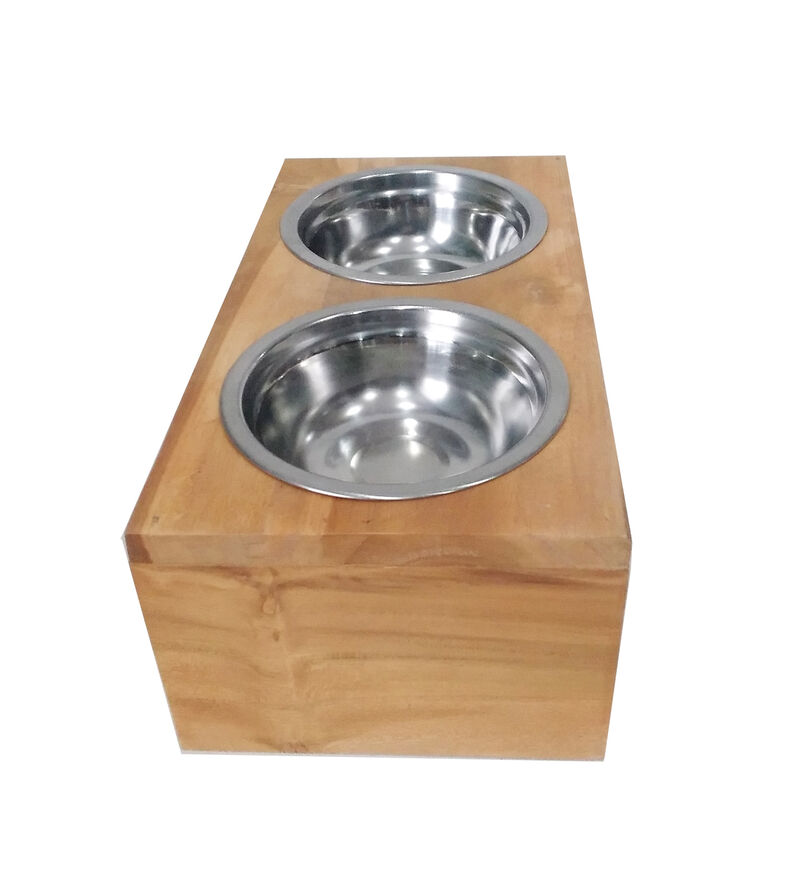 Pet Feeder Stand with 2 Bowls
