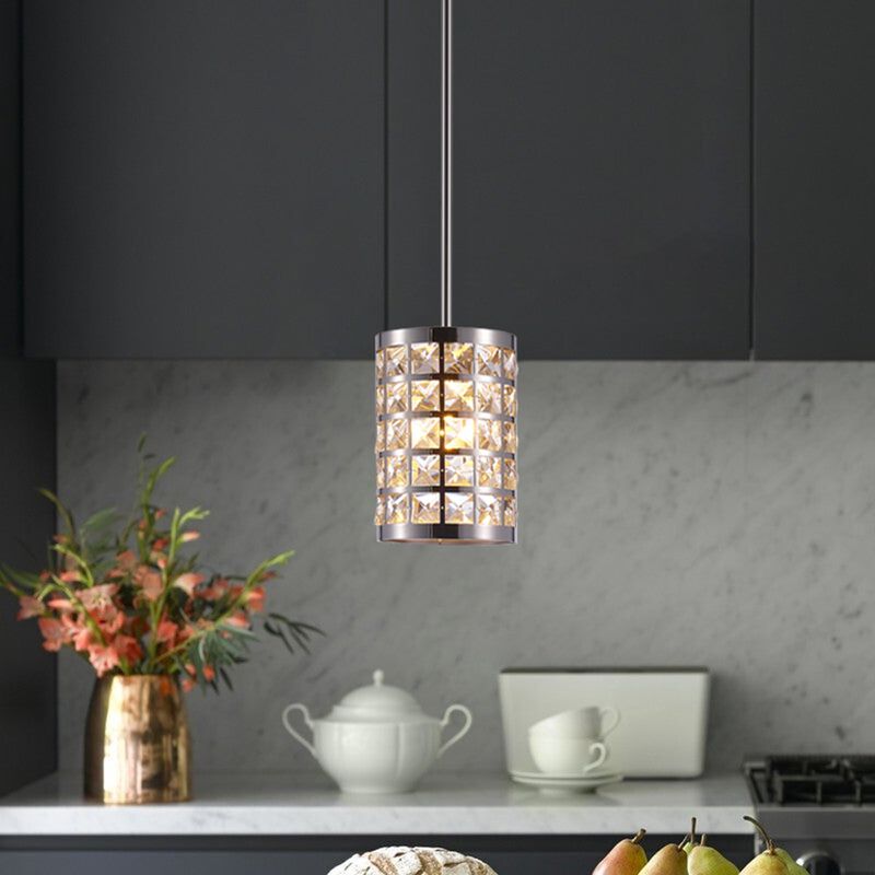 Pasargad Home Hermoza Collection Metal & Crystal Pendant Lights
