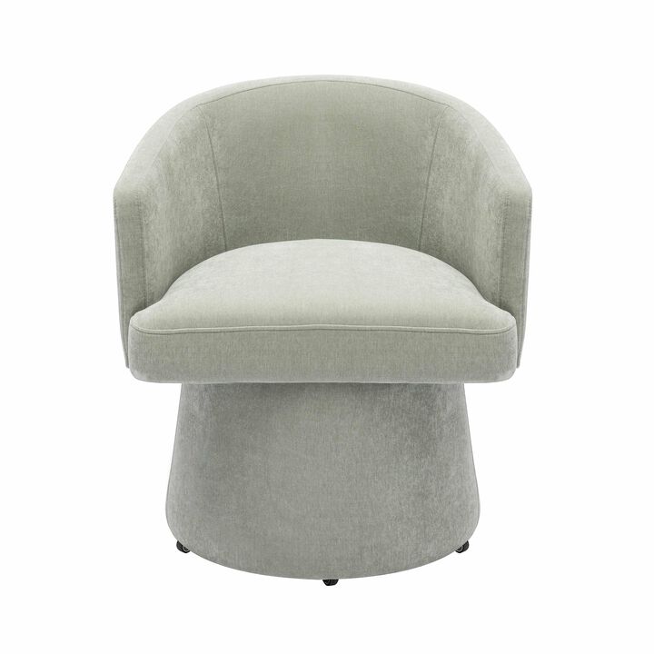 Kristen Upcycled Chenille Rolling Desk Chair