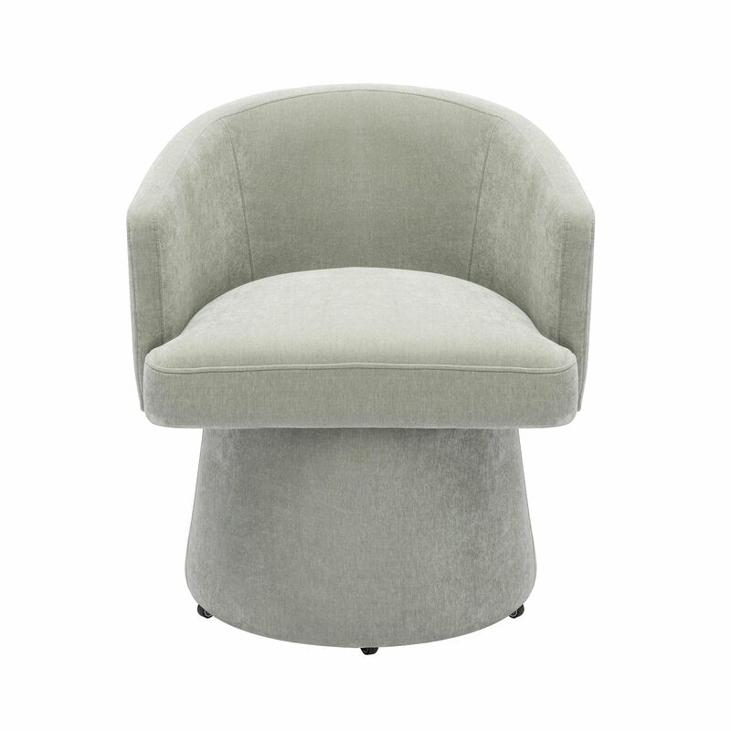 Kristen Upcycled Chenille Rolling Desk Chair