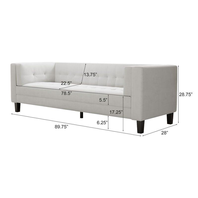 Merax Upholstered Tufted Coach Velvet Sofa