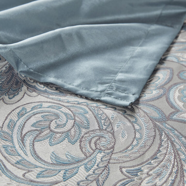 Gracie Mills Thornton Traditional Paisley Jacquard Shower Curtain