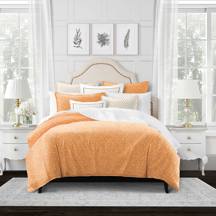 6ix Tailors Fine Linens Sabrina Tangerine Coverlet Set
