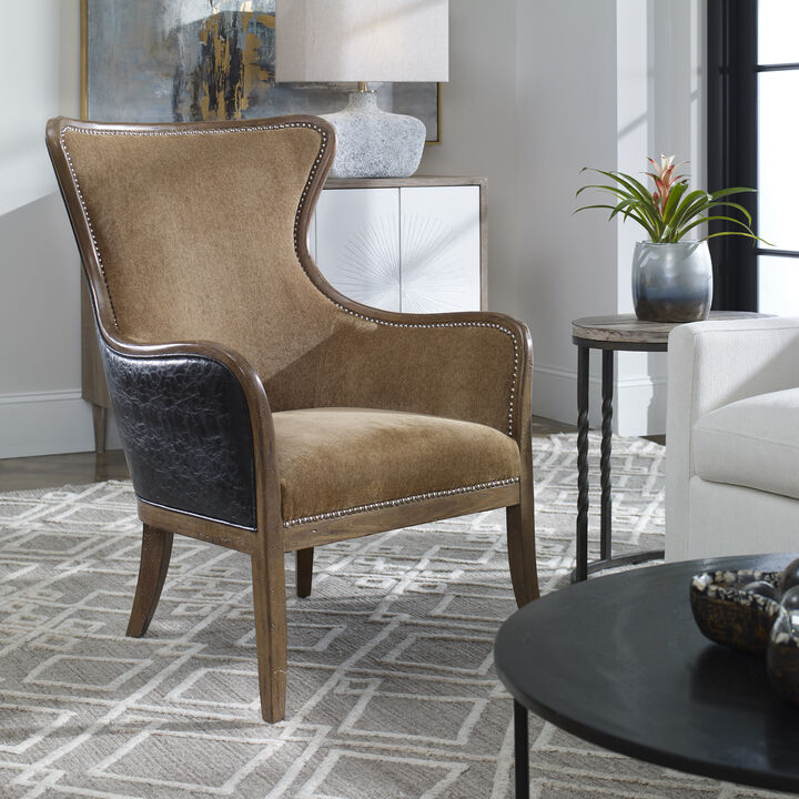 Snowden Tan Wing Chair