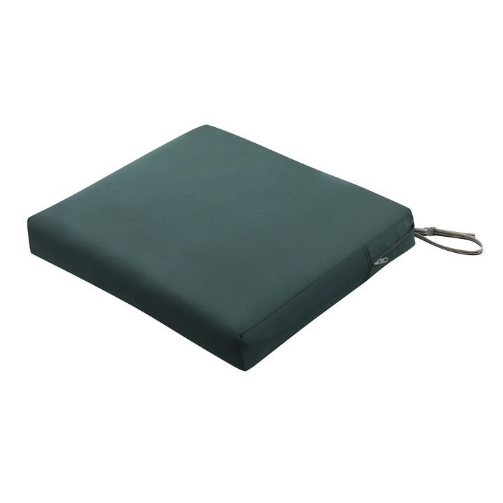 Classic Accessories Ravenna Seat Cushion, 21"W x 19"D x 3"Thick, Mallard Green