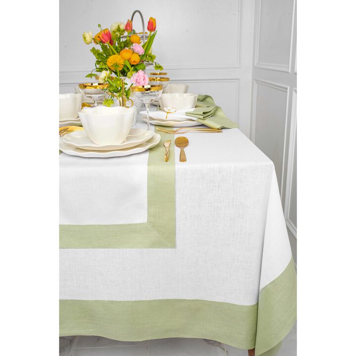 Solino Home 100% Pure Linen Tablecloth 60 x 90 Inch | Contempo