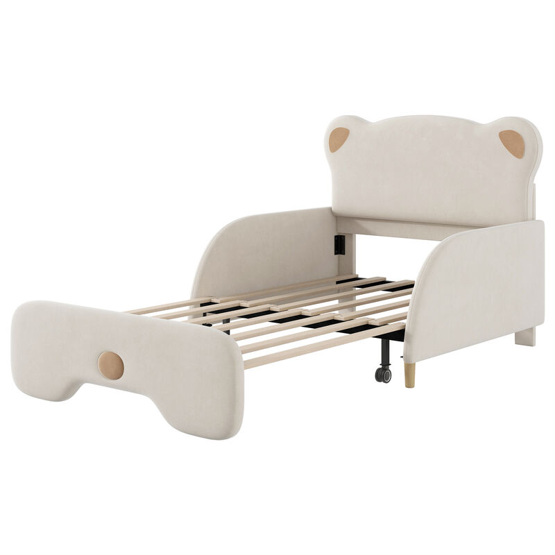 Merax Upholstered Stretchable Platform Bed Sofa Bed