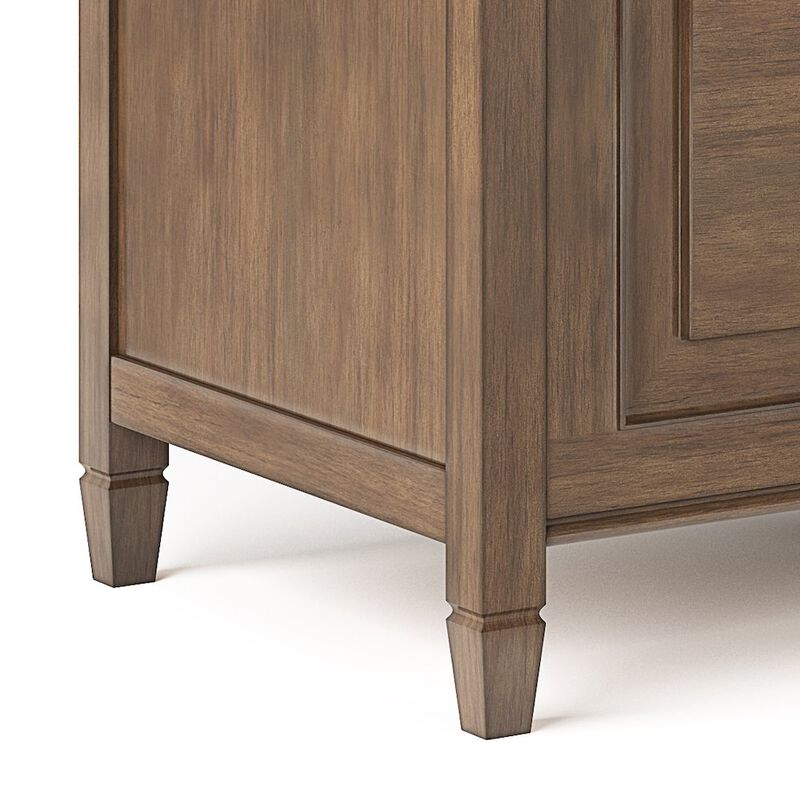Simpli Home Connaught Solid Wood Storage Bench Trunk In Natural Aged Brown