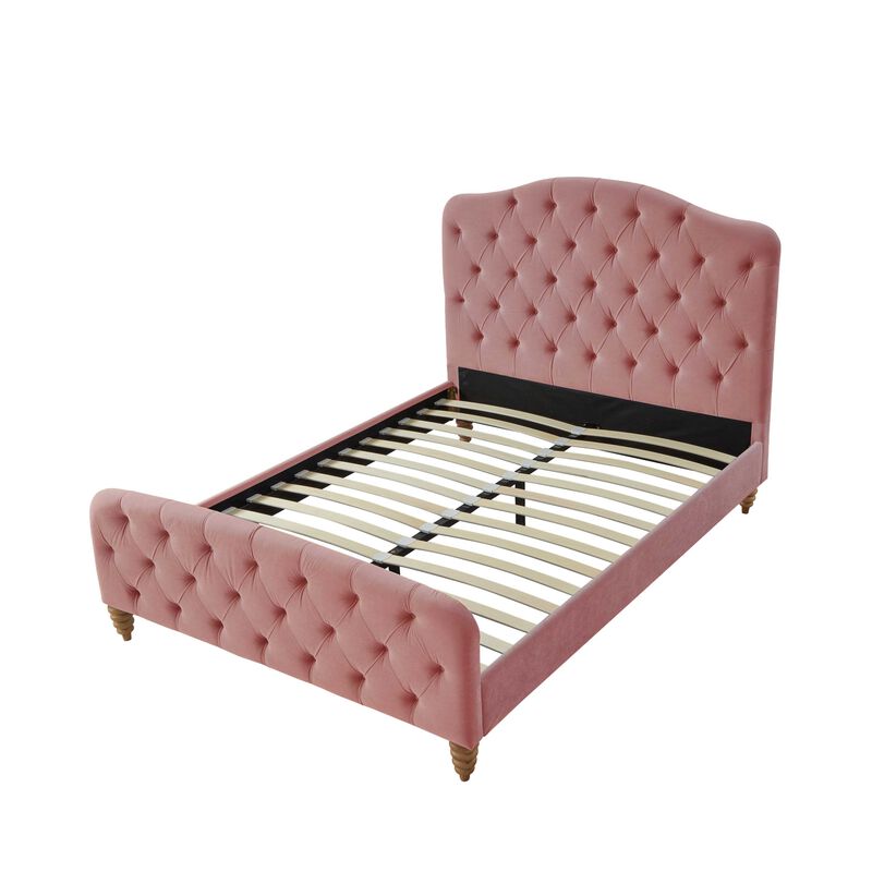 Rustic Manor Katerina Velvet Platform Bed