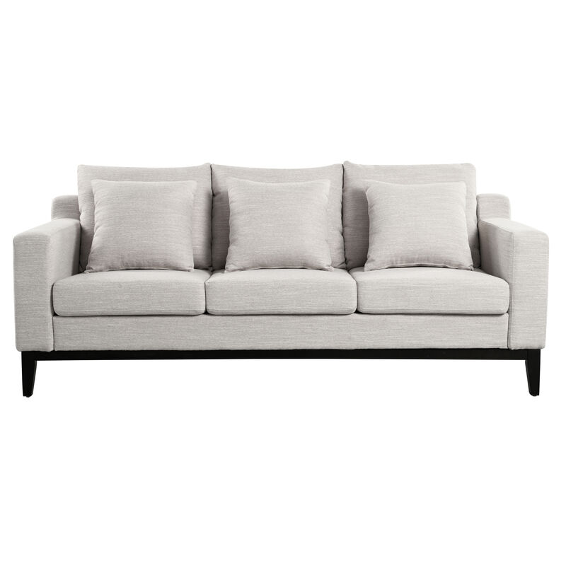 Merax Comfy 3-seat Sofa with Wooden Legs