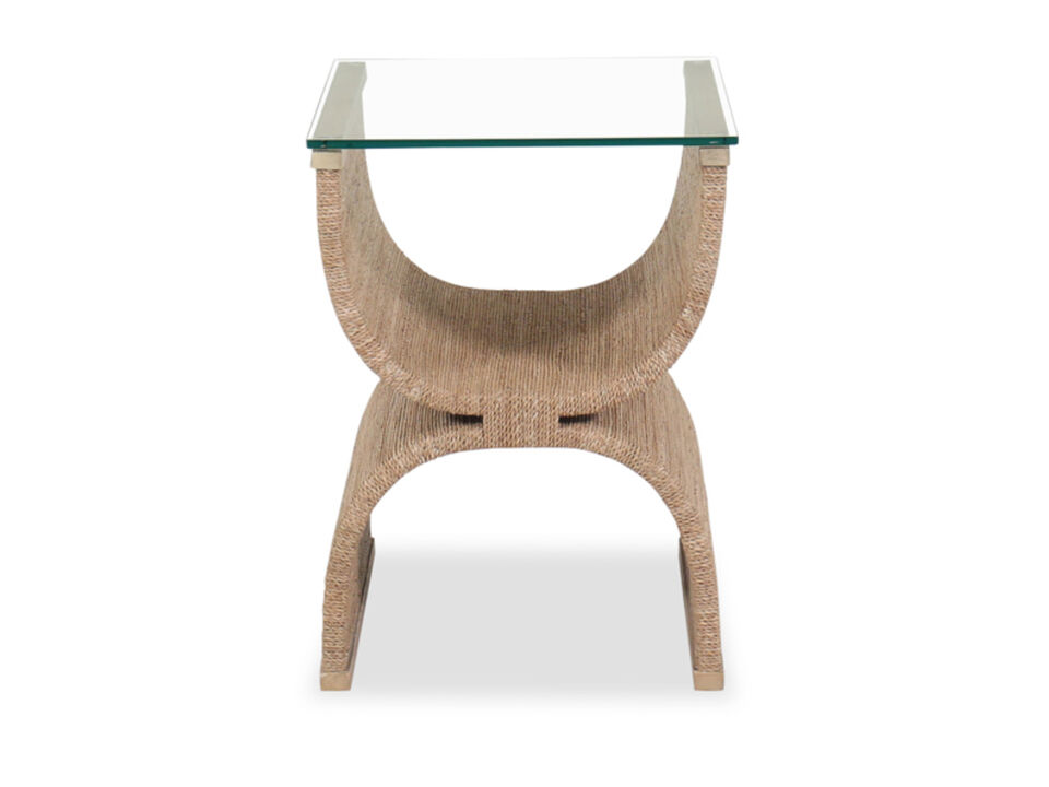 Melange Lenny Woven End Table