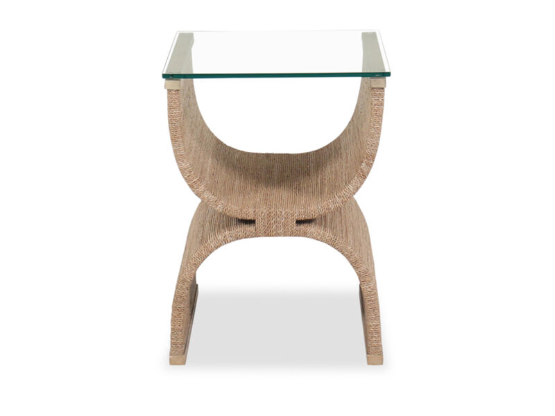 Melange Lenny Woven End Table