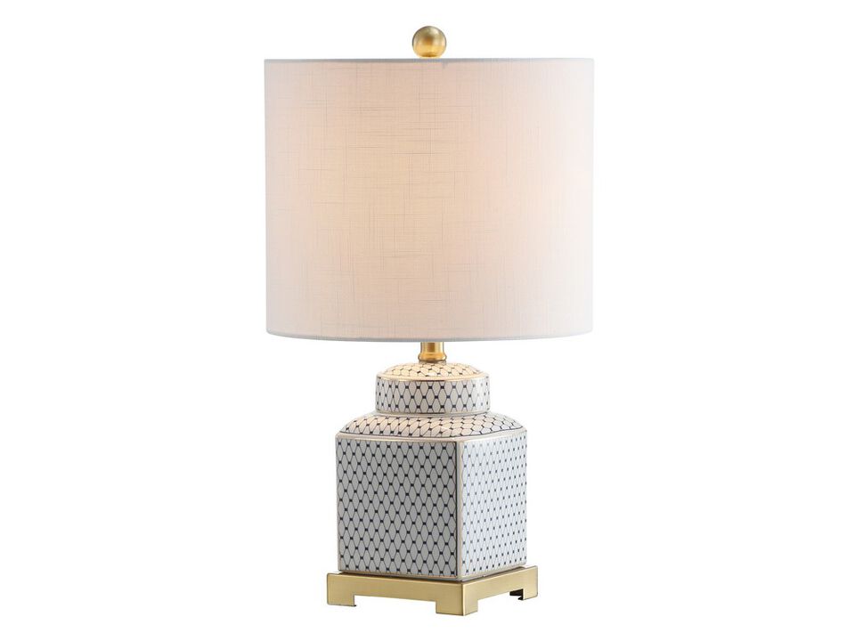 Cleo Ceramic/Metal Ginger Jar LED Table Lamp