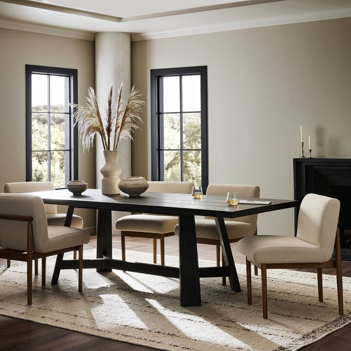 Munich 96" Ebony Oak Dining Table