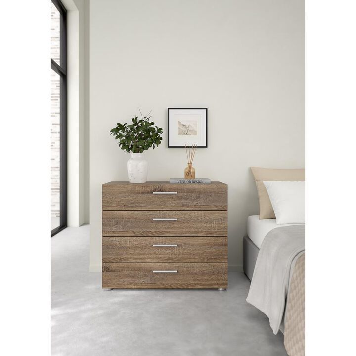 Tvilum Austin 4 Drawer Chest, Truffle Oak