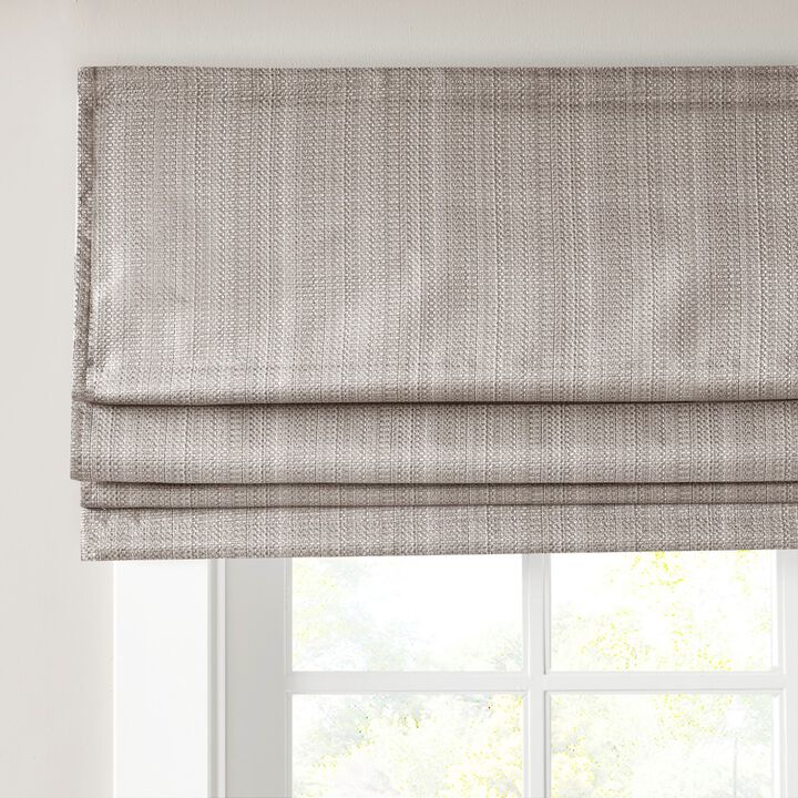 Gracie Mills Calyx Textured Room Darkening Cordless Roman Window Shade - 33x64"