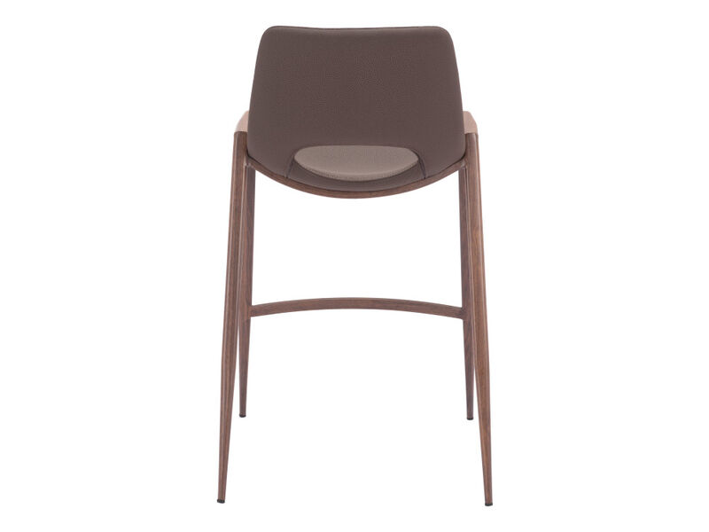 Desi Counter Stool (Set of 2) Brown & Walnut