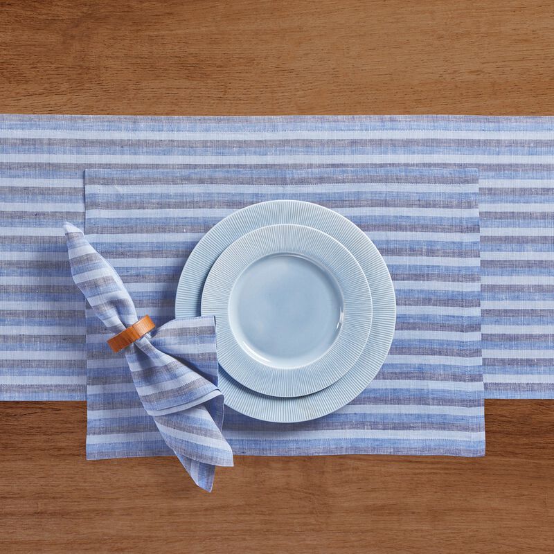 Solino Home 100% Pure Linen 14 x 19 Inch Placemats Set of 4 | Bistro