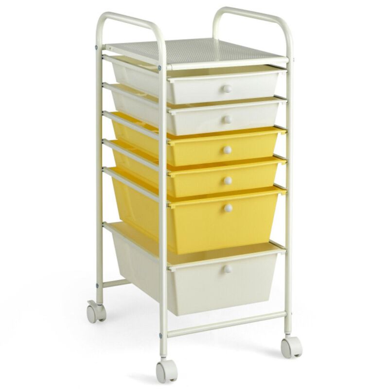 Hivvago 6 Drawers Rolling Storage Cart Organizer